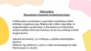 Hibavadász  Használati útmutató